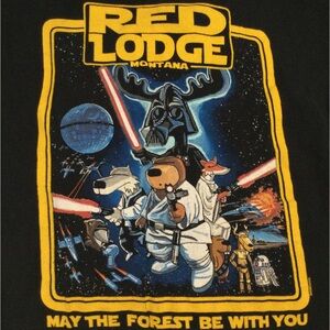 “Red Lodge May the Forest be with You” Medium